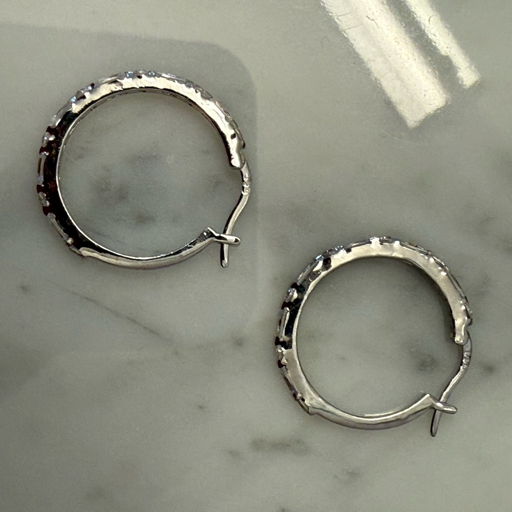 Silver hoop earrings